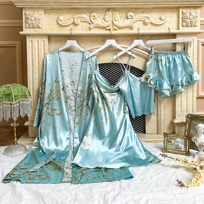 Cherry Silk Sleepwear Set
