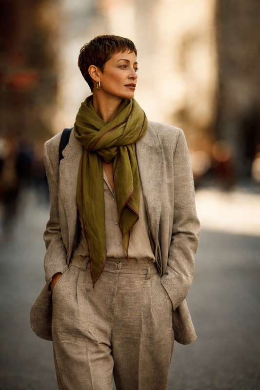 Olivewood Linen Scarf