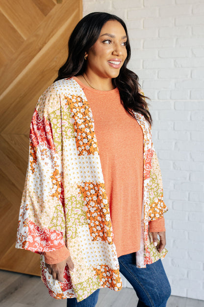 Patchwork of Feelings Mixed Floral Kimono