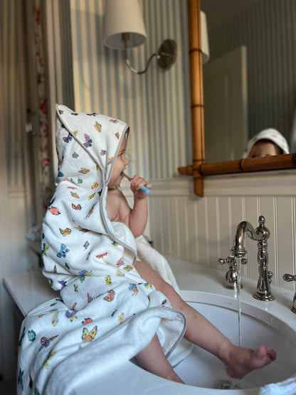Hooded Bath Towel - Madame Butterfly