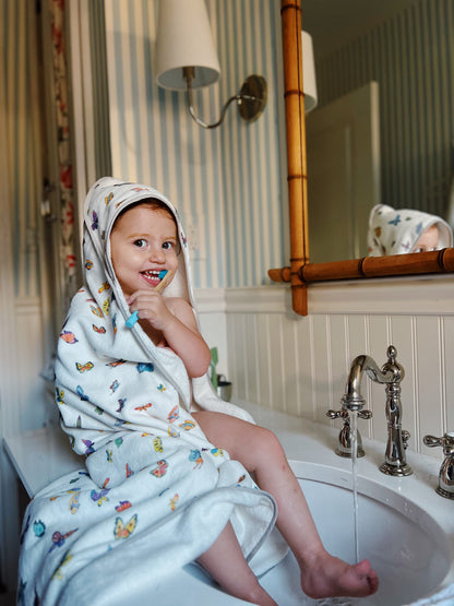 Hooded Bath Towel - Madame Butterfly