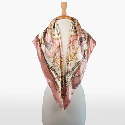 Aurélie- Stylized Equestrian Scarf in Primrose