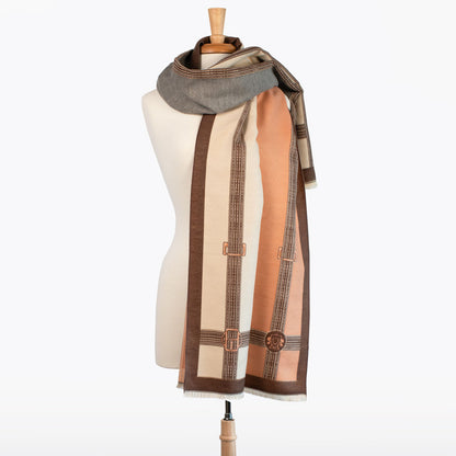 Cavelleti -  Equestrian Motif Luxe Shawl