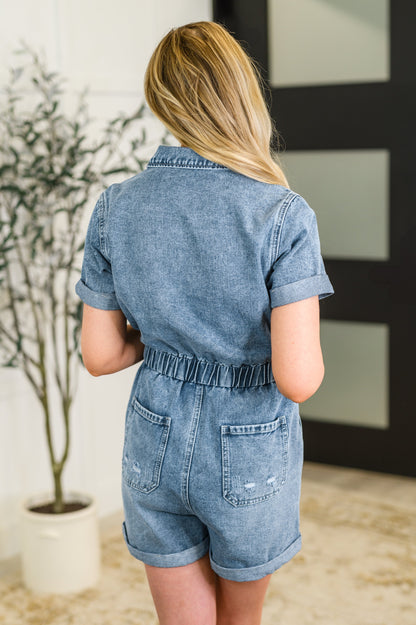 Pleasant and Relevant Denim Romper