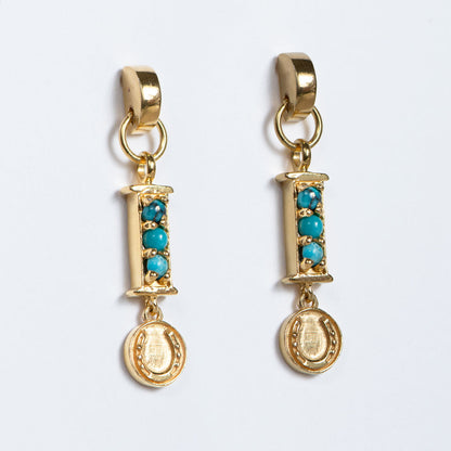 Prism - Turquoise Horseshoe Coin Earring