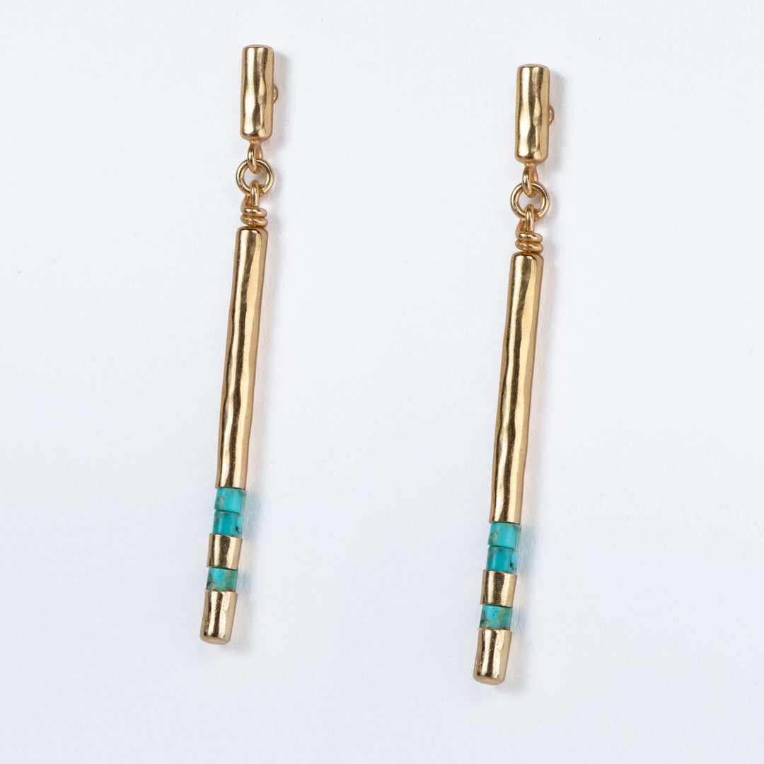 Prism - Turquoise Horseshoe Coin Earring