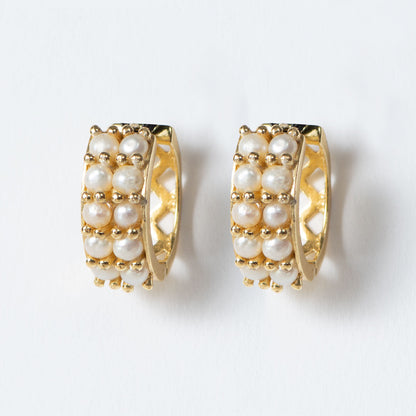 Prism - Pearl Horseshoe Coin Earring