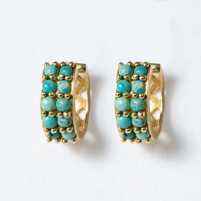 Prism - Turquoise Horseshoe Coin Earring