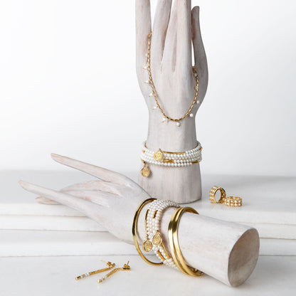 Prism - Pearl Horseshoe Coin Earring