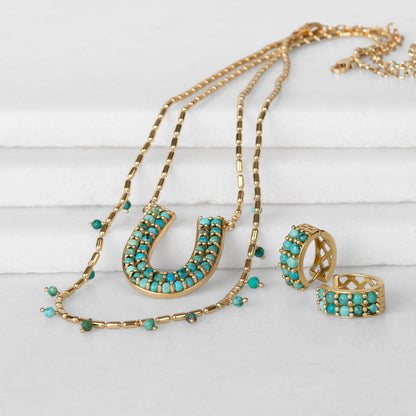 Prism - Linea Turquoise Equestrian Earring