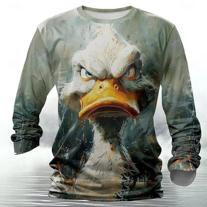 🐅 3D Animal Print Long Sleeve T-Shirt – Harajuku Hip-Hop Streetwear