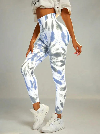 🧘‍♀️ Tie-Dye Seamless High-Waist Scrunch Butt Leggings