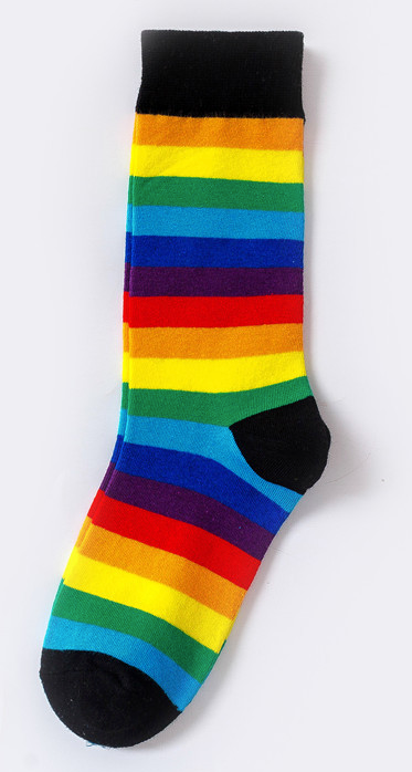 LGBTQ+ Pride Rainbow Crew Socks – For Every Identity | One Size Fits Most | Black or White | Pride Gift Socks