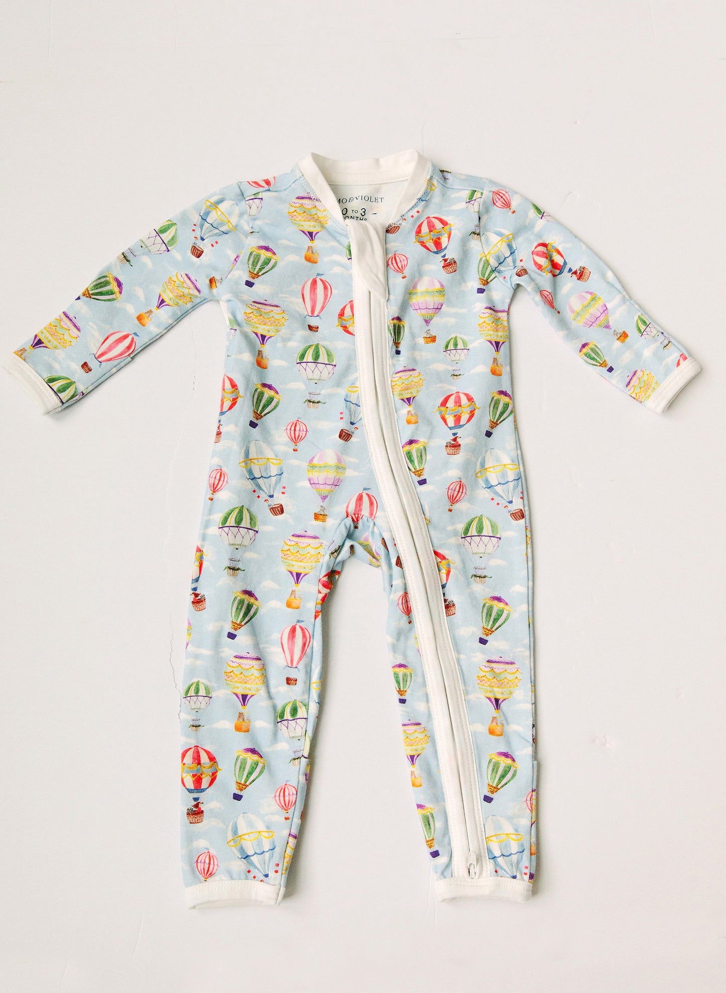 Baby Zippered One-Piece - Up, Up & Away