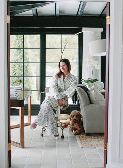 Women's Dahlia Organic Bathrobe - Botanical Whisper