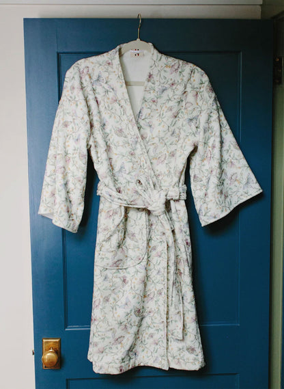 Women's Dahlia Organic Bathrobe - Botanical Whisper