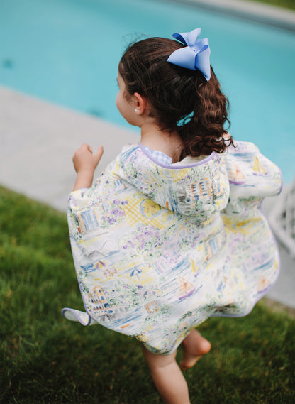 Children's Organic Swim Poncho - Limoncello