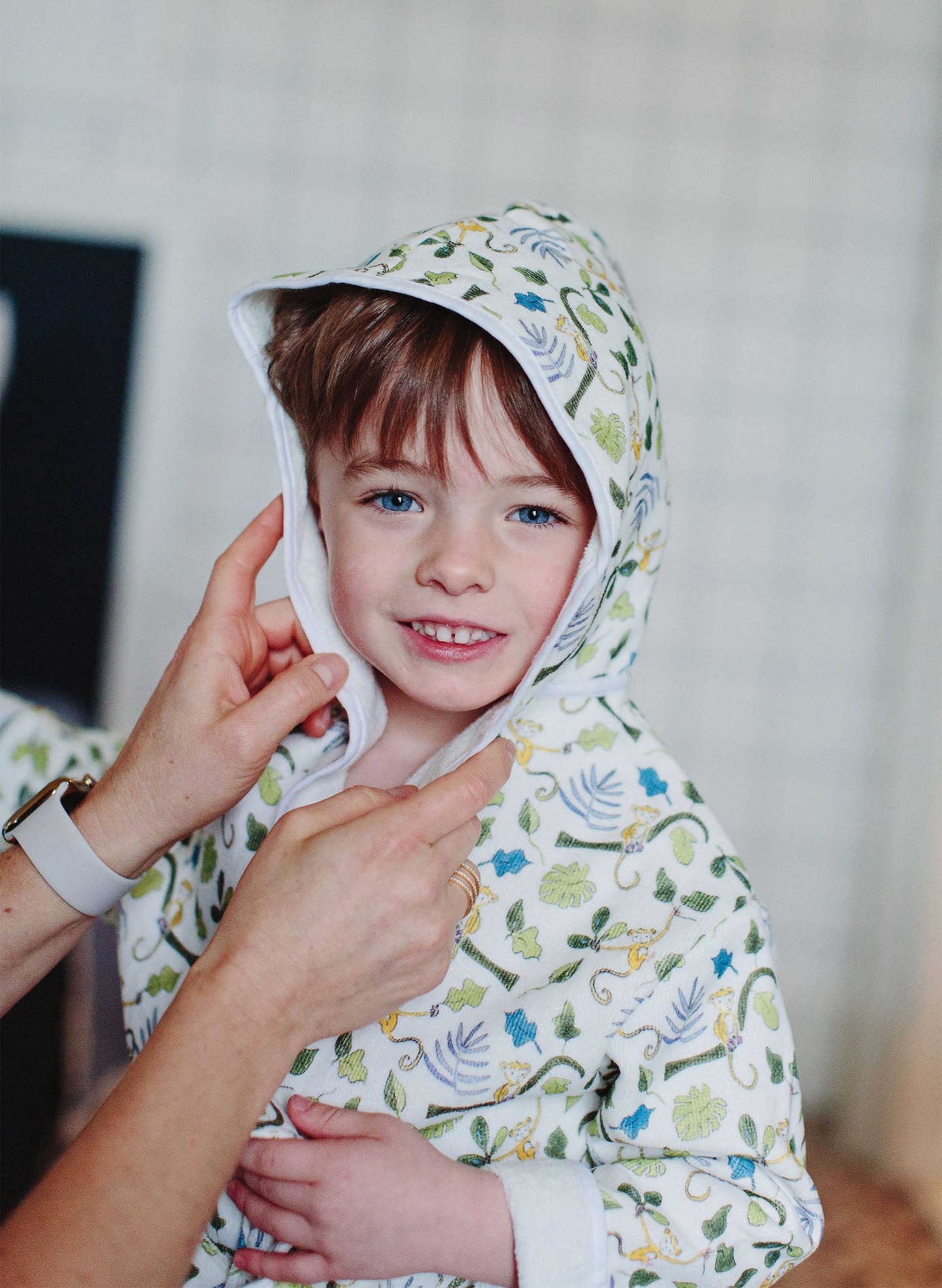 Greenwich Organic Children’s Bathrobe - Happy Monkey
