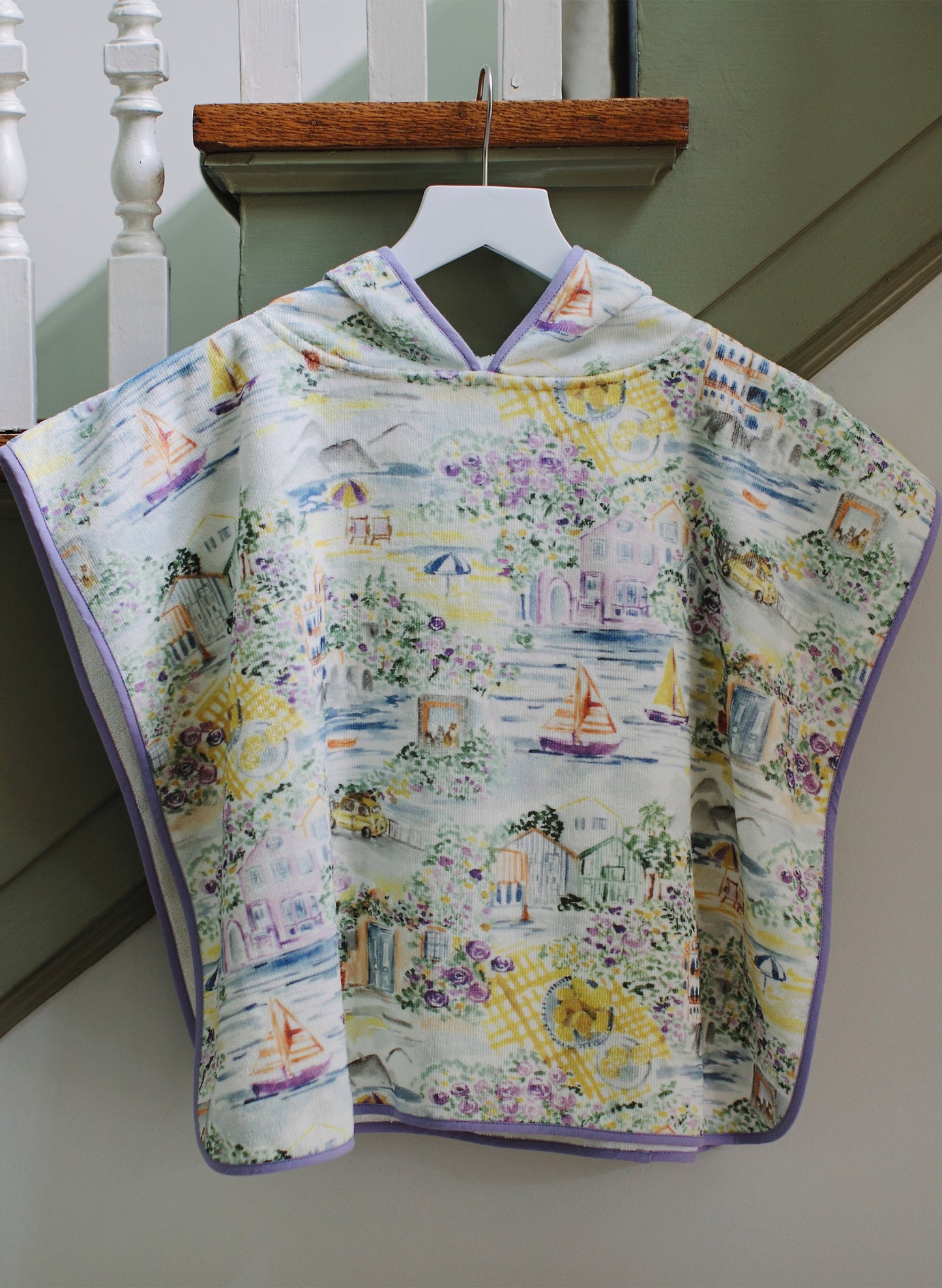 Children's Organic Swim Poncho - Limoncello