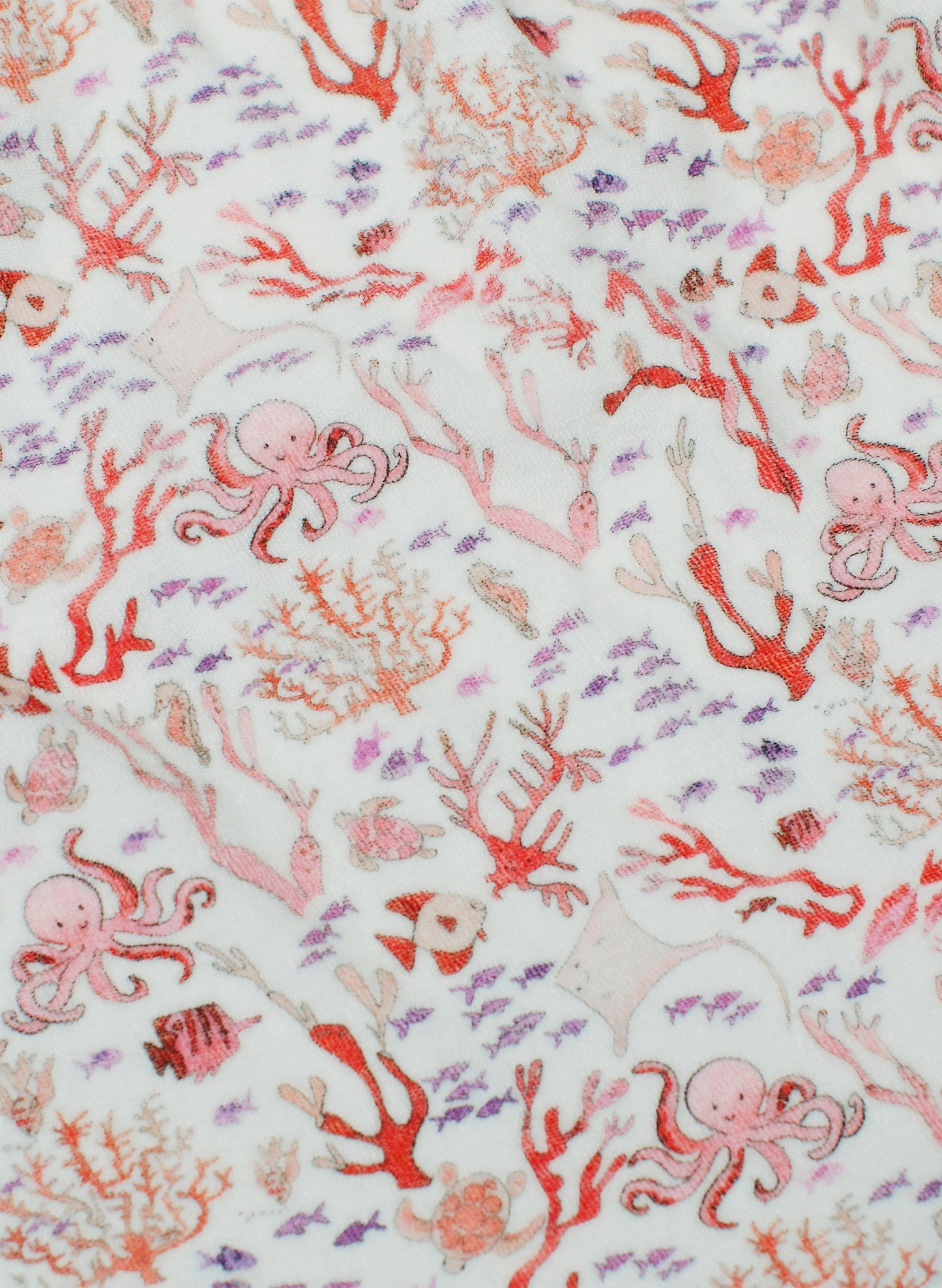 Greenwich Organic Children’s Bathrobe – Rosy Coral Reef