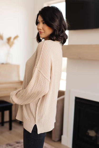 Terrifically Textured Sweater in Mocha