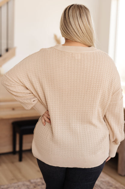 Terrifically Textured Sweater in Mocha