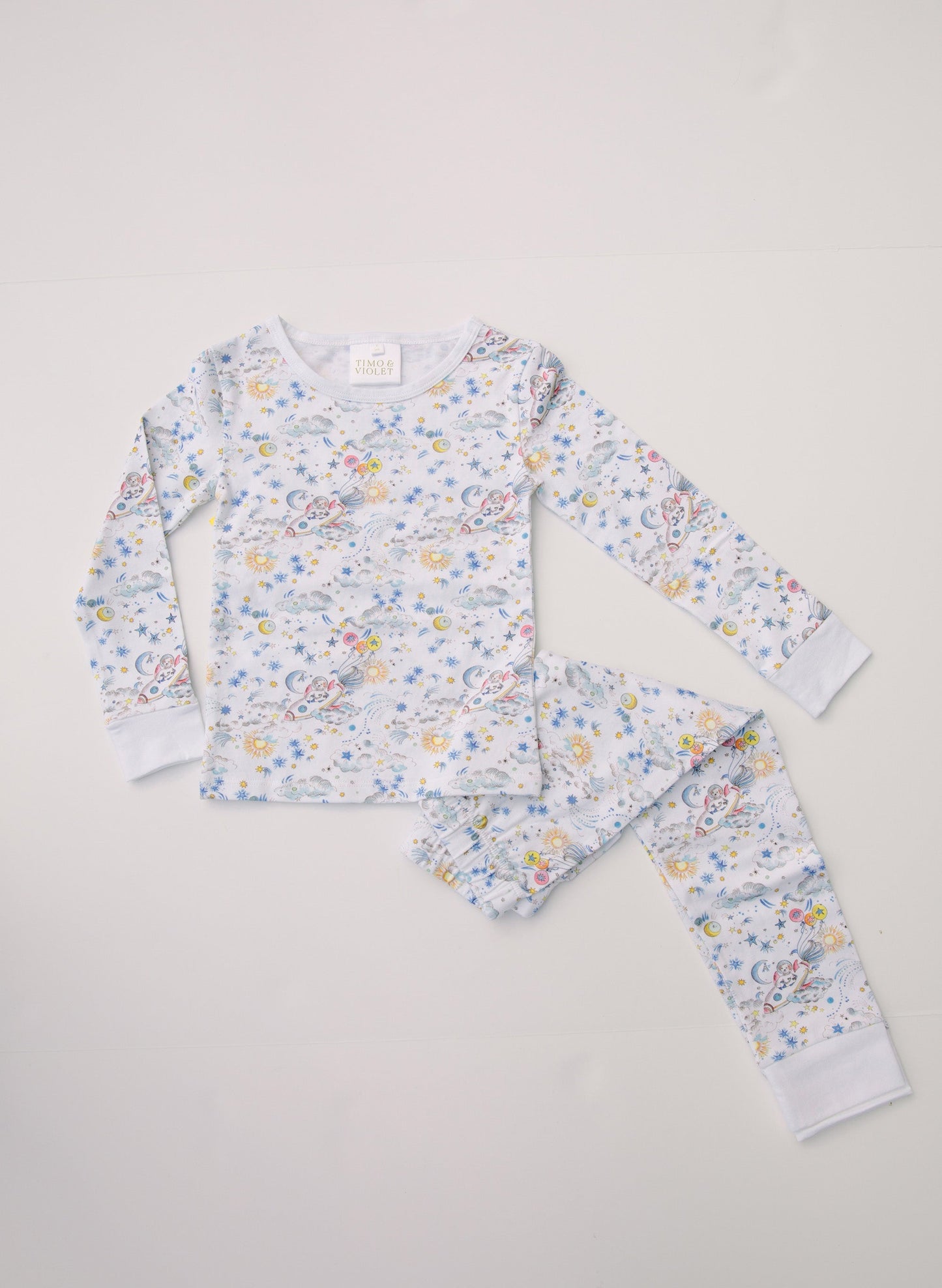 Children's Two Piece Organic Pajamas - Dog-O-Naut