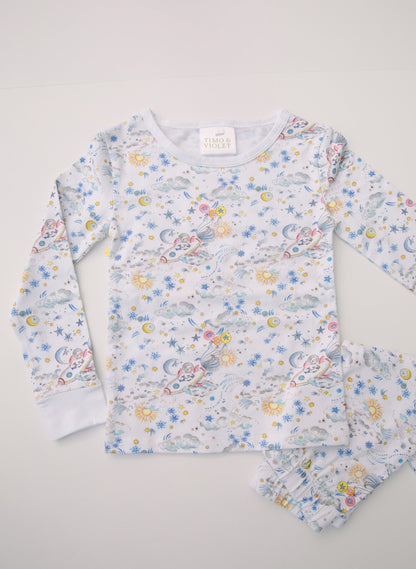 Children's Two Piece Organic Pajamas - Dog-O-Naut