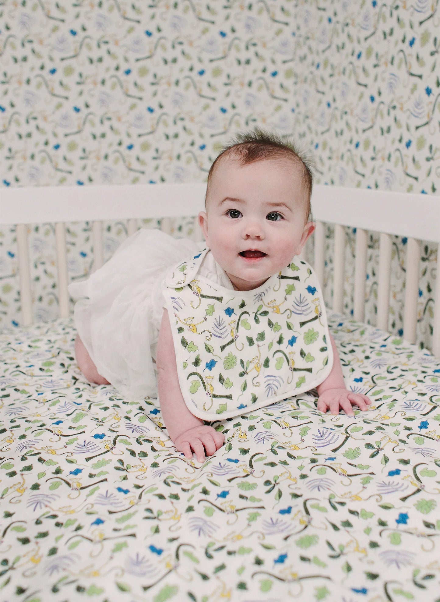 Baby Classic Bib - Happy Monkey