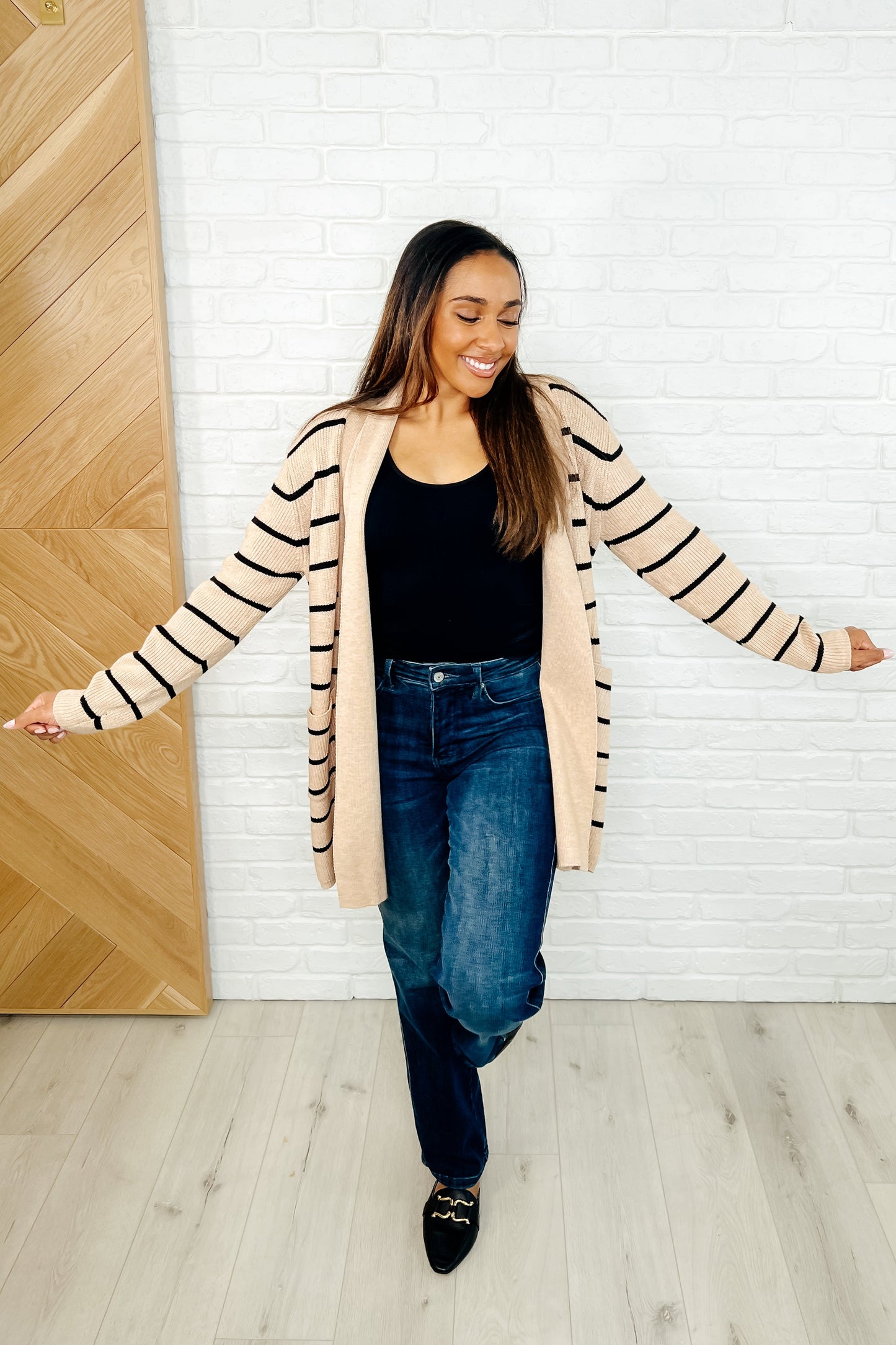 Under Wraps Striped Cardigan