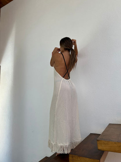 Handmade Boho Beach Maxi Dress "CRUSSY"