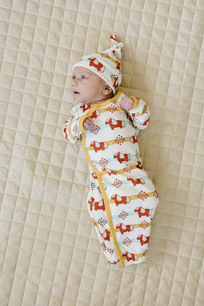 GOTS Certified Organic Cotton Gown - Aztec Pony