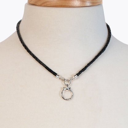 Aikon - Leather & Silver Equestrian Horse Bit Necklace