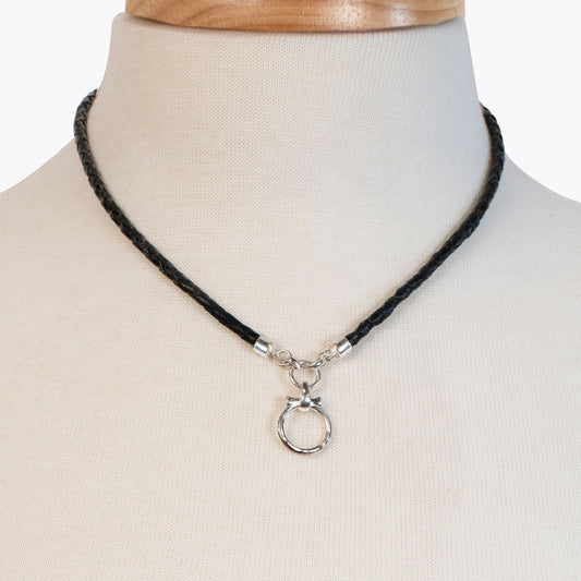 Aikon - Leather & Silver Equestrian Horse Bit Necklace
