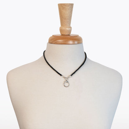 Aikon - Leather & Silver Equestrian Horse Bit Necklace