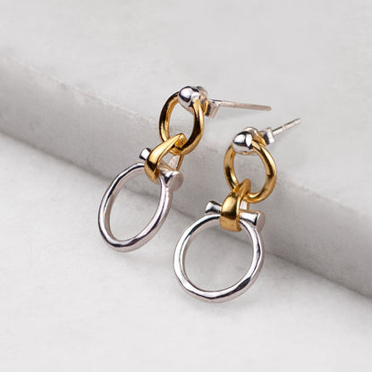 Aikon - Two Tone Equestrian Horse Bit Necklace