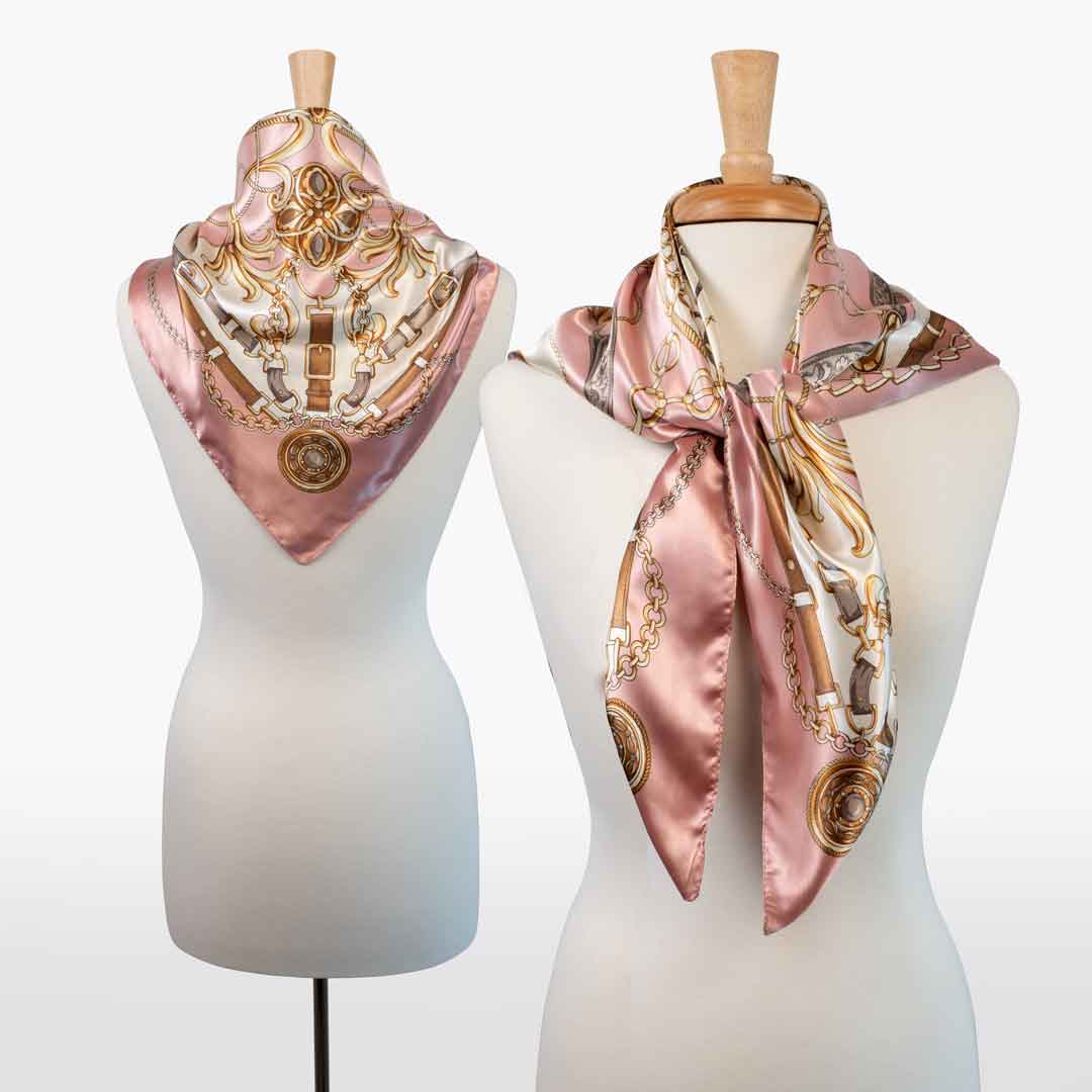 Aurélie- Stylized Equestrian Scarf in Primrose