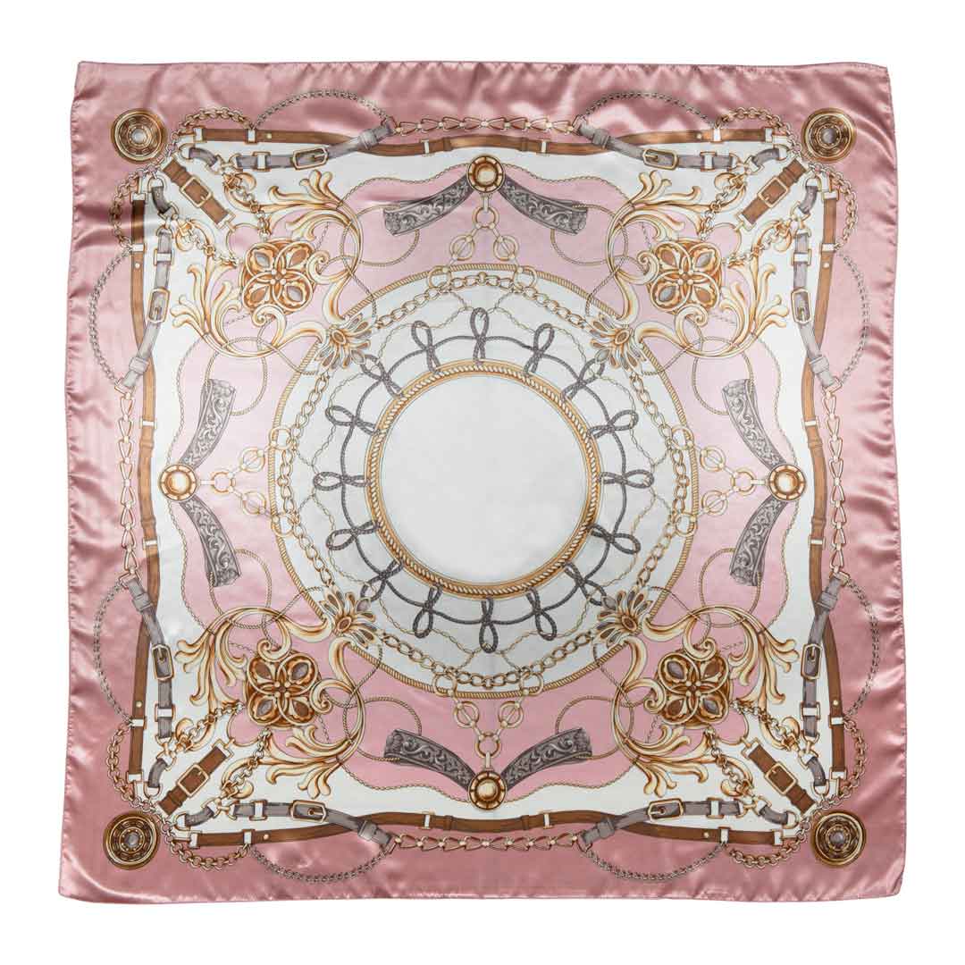 Aurélie- Stylized Equestrian Scarf in Primrose