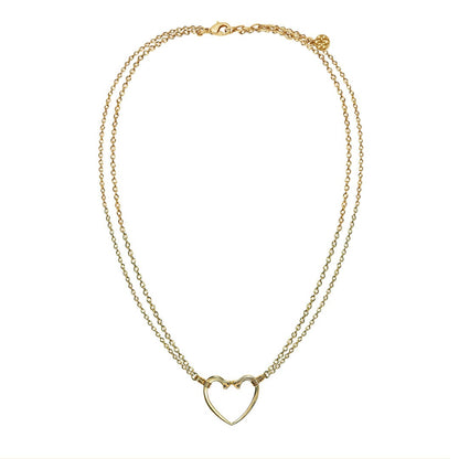 Ava - Equestrian Horseshoe Nail Heart Necklace in Gold