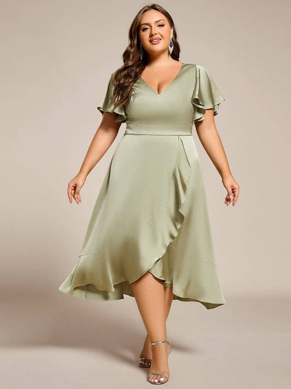 Elegant Satin Midi Dress