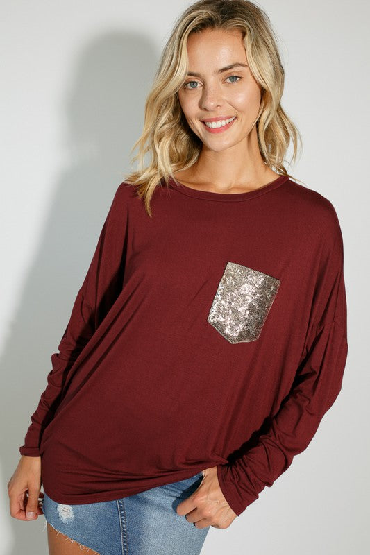 SEQUENCE POCKET DOLMAN SL TOP