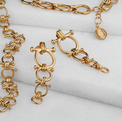 Bocara - Horse Bit Equestrian Earring in Gold