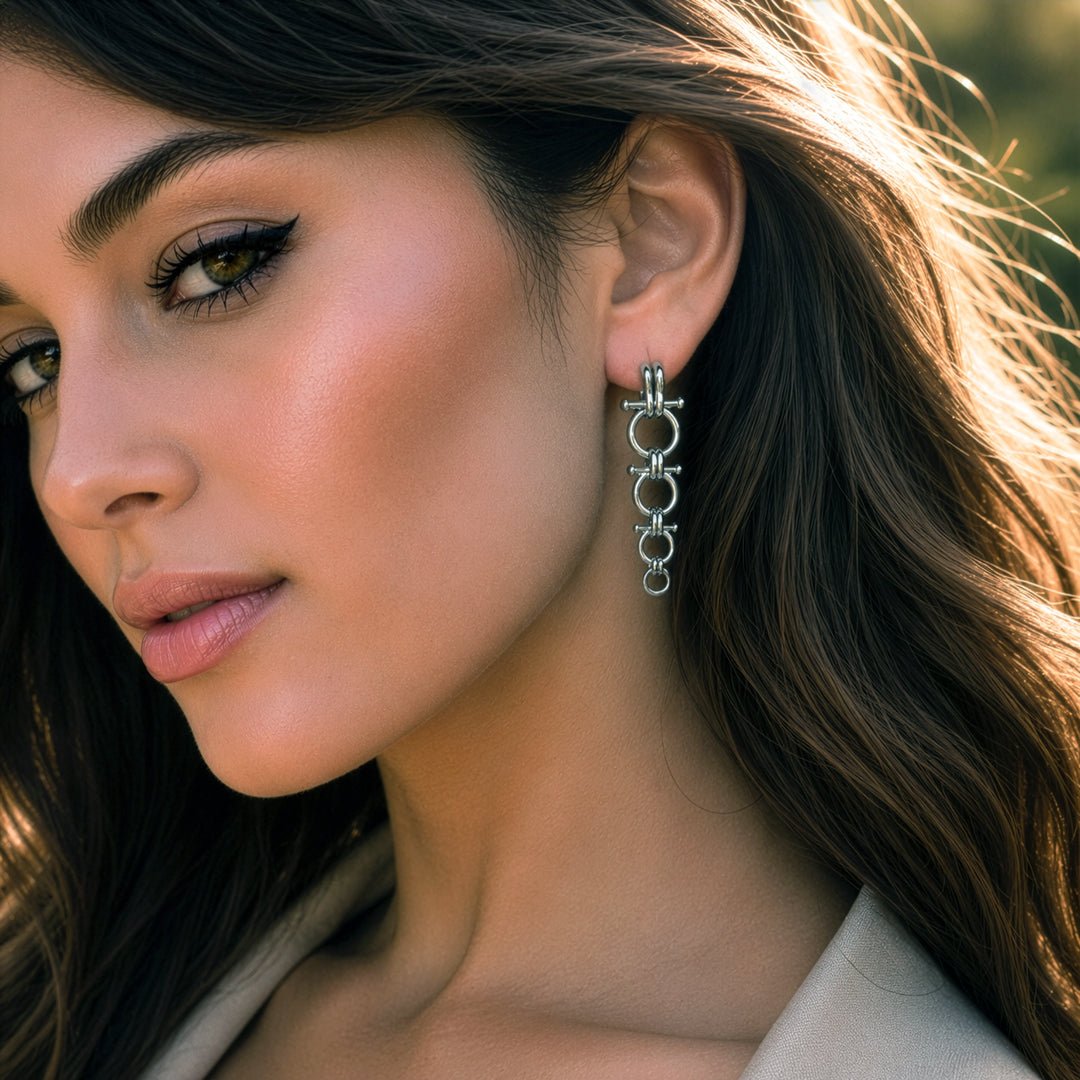 Bocara - Horse Bit Equestrian Earring in Silver