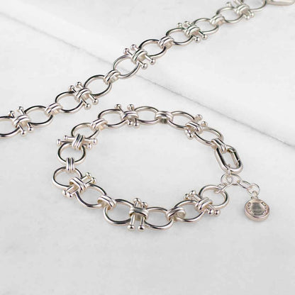 Bocara - Horse Bit Equestrian Link Bracelet in Silver