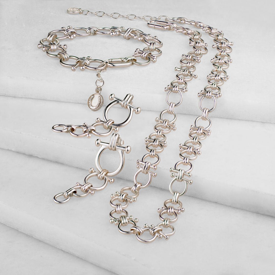 Bocara - Horse Bit Equestrian Link Bracelet in Silver