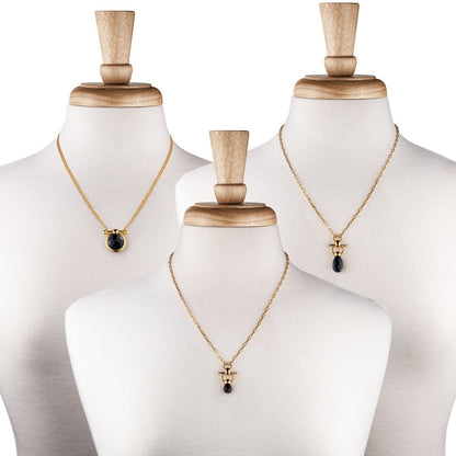 Brioette - Black Onyx Horse Bit Earring Equestrian in Gold