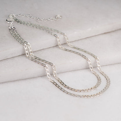 Cadence Equestrian Bracelet  - Wide Silver Curb Chain Cuff
