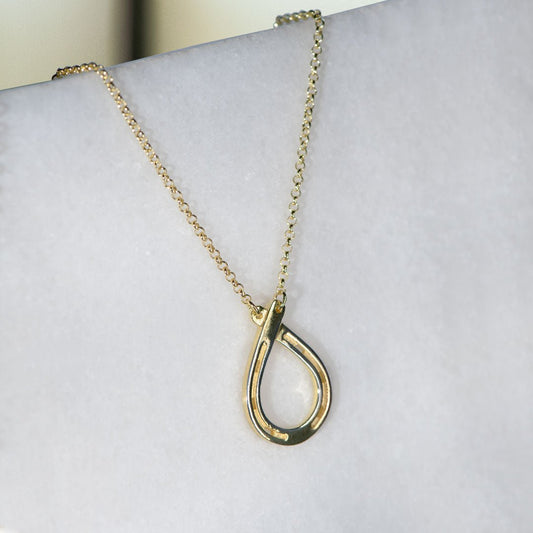 Cali - Equestrian Horseshoe Loop Necklace in Gold