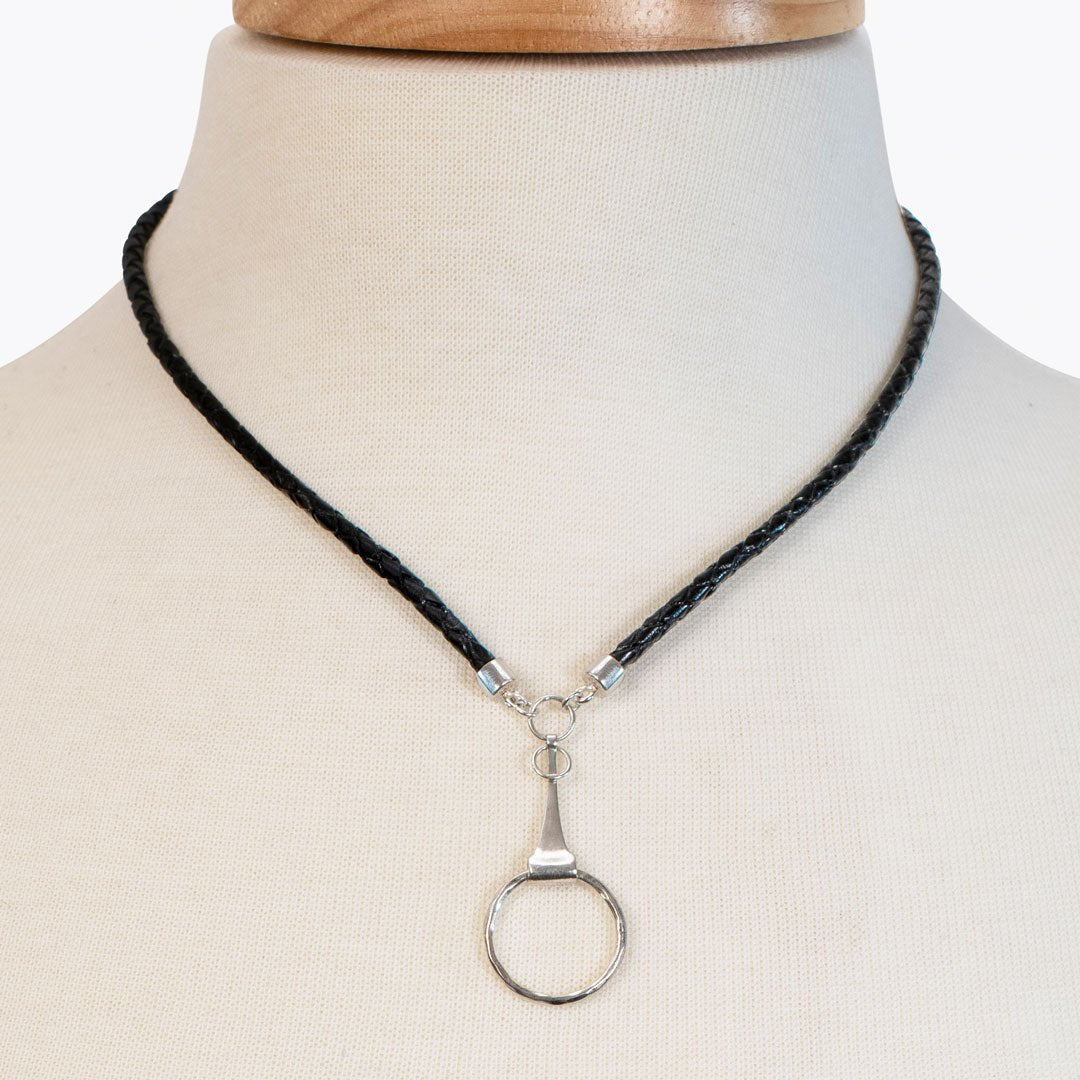 Camden - Leather & Silver Equestrian Horse Bit Necklace