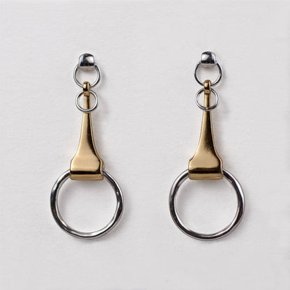 Camden - Equestrian Horse Bit Earring in Two Tone